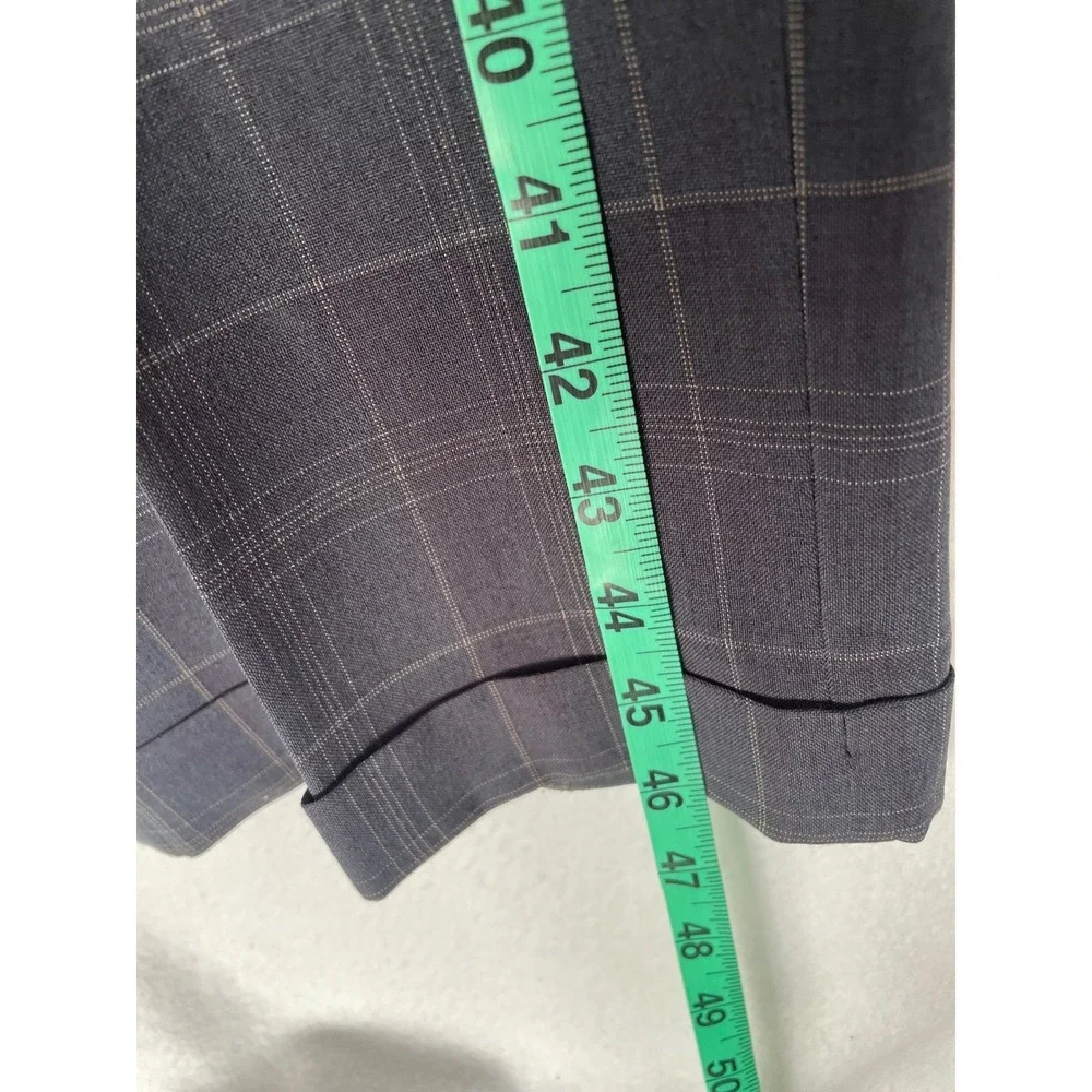 Giorgio Brutini Suit Mens 48L‎ Gray Plaid 3-Button Blazer Pleated Pants W42 Set